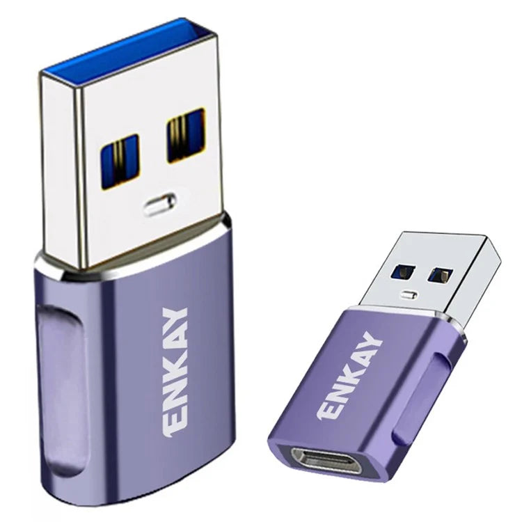 ENKAY HAT PRINCE ENK-AT119 USB 3.0 Male Adapter to Type-C Female Fast Data Transfer Converter