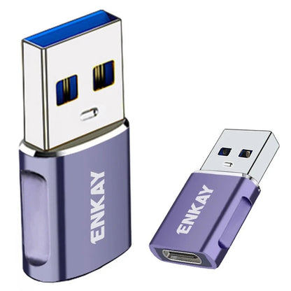 ENKAY HAT PRINCE ENK-AT119 USB 3.0 Male Adapter to Type-C Female Fast Data Transfer Converter