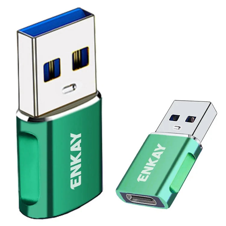 ENKAY HAT PRINCE ENK-AT119 USB 3.0 Male Adapter to Type-C Female Fast Data Transfer Converter