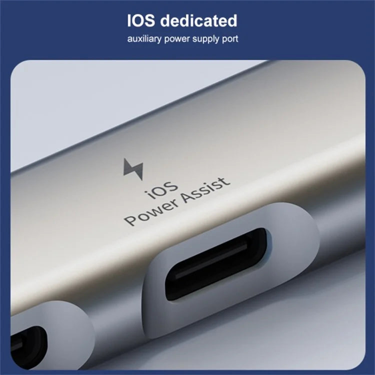Type-C / USB-A 5-in-1 USB Hub Type-C Charging + Type-C Data + 2xUSB + 3.5mm Headset Jack Adapter