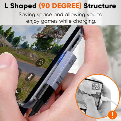 CABLECREATION USB 4.0 Elbow Type-C Male to Type-C Female Converter 240W Fast Charging Adapter