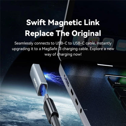ESSAGER Type-C Female Adapter Compatible with MagSafe Magnetic Converter for MacBook