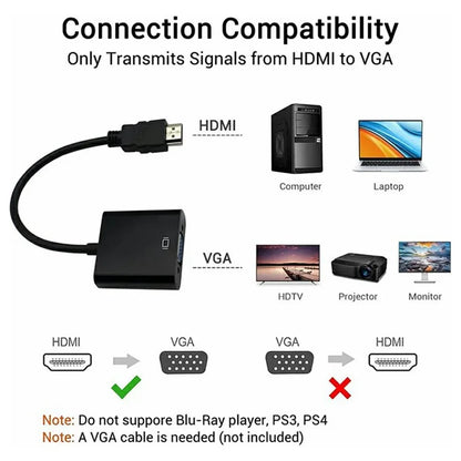 MINDPURE AD005 DP to VGA Adapter DP Male to VGA Female 1080P Converter Dongle