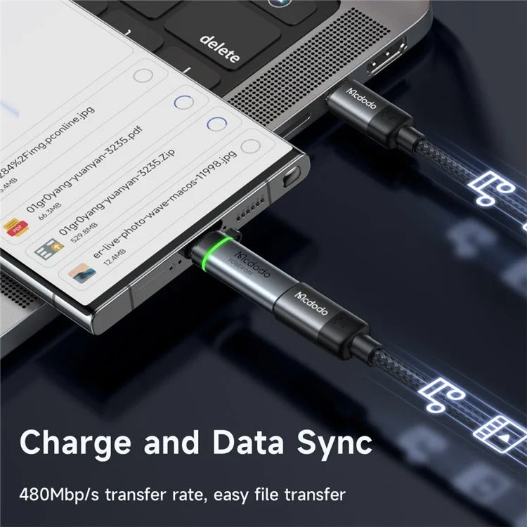 MCDODO OT-2450 USB-C to USB-C 100W Auto Power Off Adapter Data Transmission