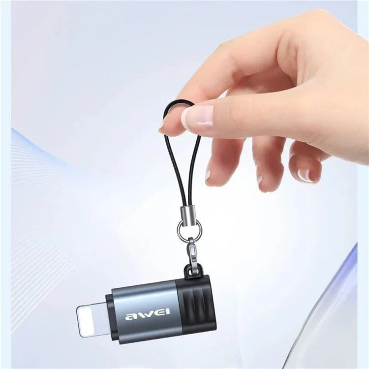 AWEI A11 Type-C Female to iP Male Charging Converter Data Transfer Mini Adapter