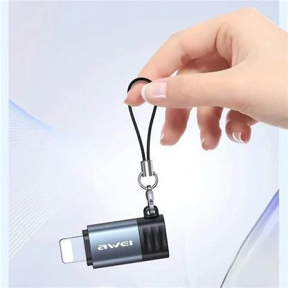 AWEI A11 Type-C Female to iP Male Charging Converter Data Transfer Mini Adapter