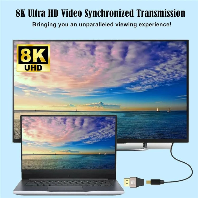 Compatible with Thunderbolt 2 8K / 60Hz Mini DisplayPort Female to DP Male Converter Mini Adapter