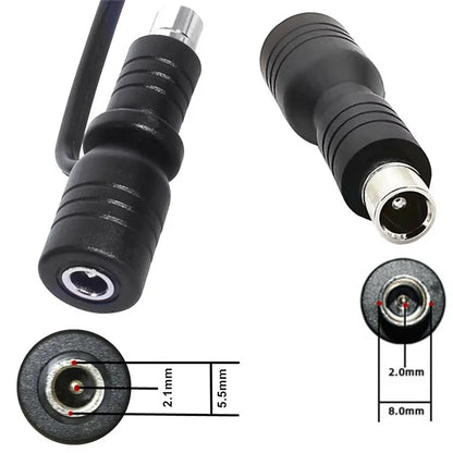 DC 5.5mmx2.1mm Female to DC8.0mm x 2.0mm Male Adapter for Portable Power Station Solar Generators