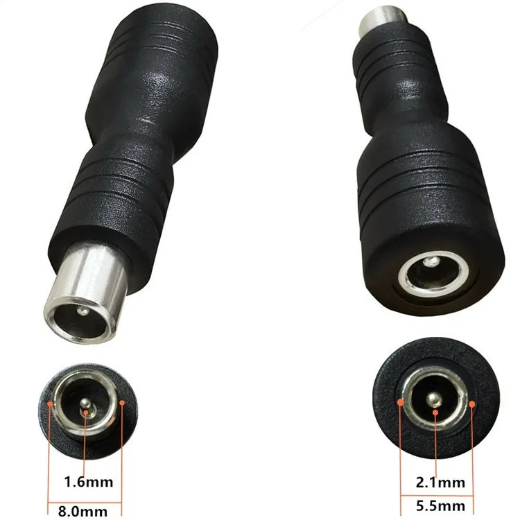 DC 5.5x2.1mm Female to 8.0x1.6mm Male Charging Adapter for Xiaomi Electric Scooter