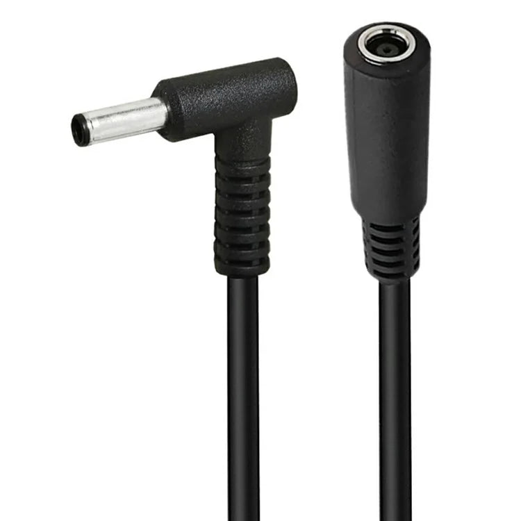 15cm 90 Degree 4.5mmx3.0mm Male to Female Adapter DC Power Connector Cable for HP / Dell Laptops