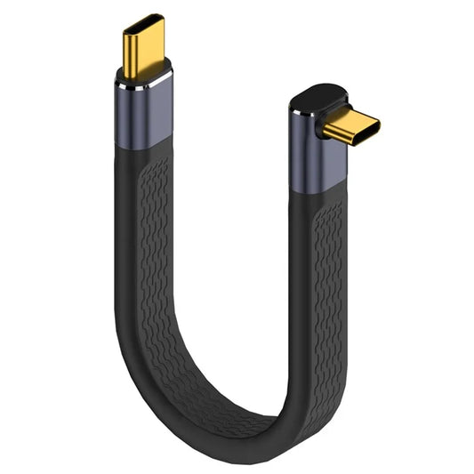 240W USB Type-C Male to Male Elbow FPC Cable Soft Wire Support 40Gbps Data Transmission