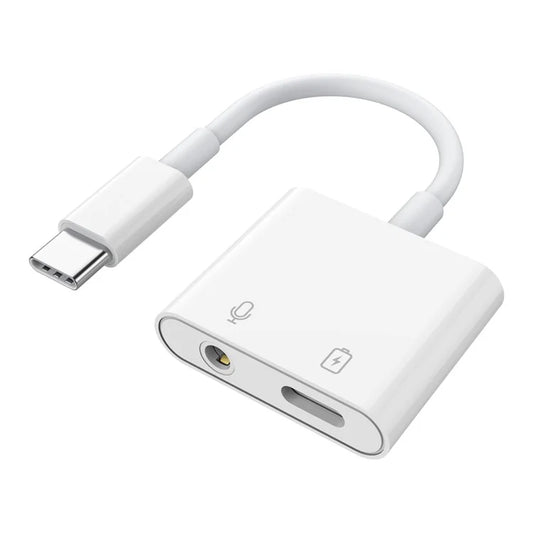 MH-CM33S USB C to 3.5mm Headphone Audio Adapter for Samsung / iPhone15 Series DAC Type-C Jack AUX Dongle Cord Converter