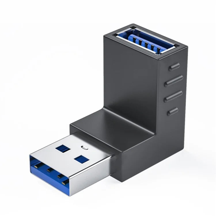 ENKAY HAT PRINCE USB 3.0 Male to Female Converter 90 Degree Right Angle Adapter