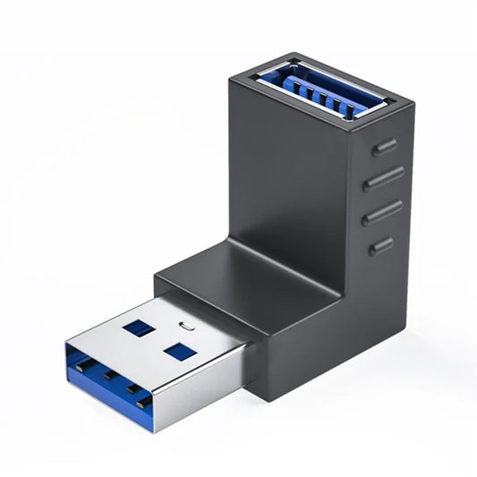 ENKAY HAT PRINCE USB 3.0 Male to Female Converter 90 Degree Right Angle Adapter