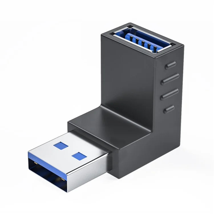 ENKAY HAT PRINCE USB 3.0 Male to Female Converter 90 Degree Right Angle Adapter