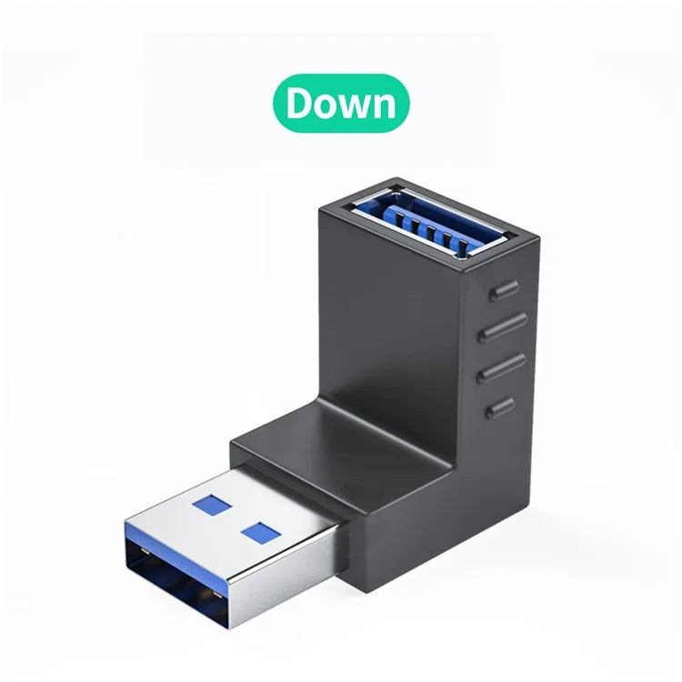 ENKAY HAT PRINCE USB 3.0 Male to Female Converter 90 Degree Right Angle Adapter