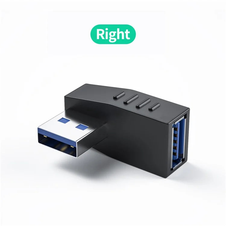 ENKAY HAT PRINCE USB 3.0 Male to Female Converter 90 Degree Right Angle Adapter