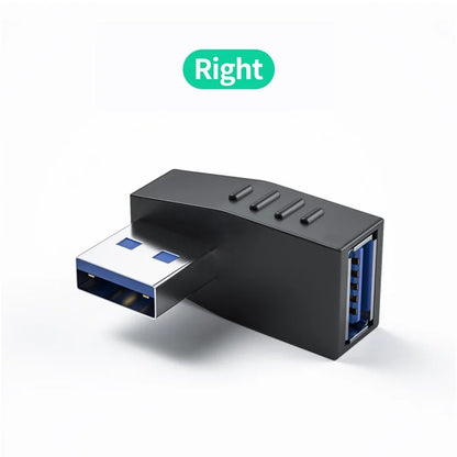 ENKAY HAT PRINCE USB 3.0 Male to Female Converter 90 Degree Right Angle Adapter
