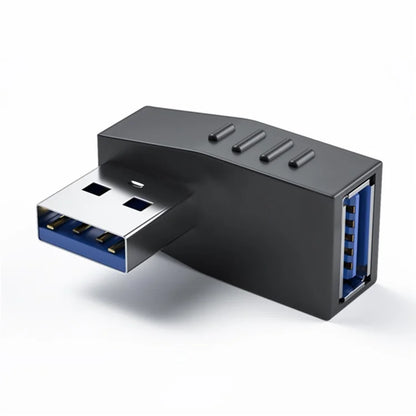 ENKAY HAT PRINCE USB 3.0 Male to Female Converter 90 Degree Right Angle Adapter
