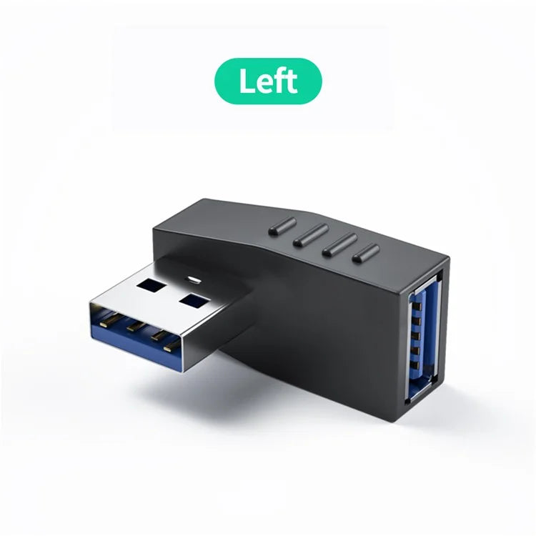 ENKAY HAT PRINCE USB 3.0 Male to Female Converter 90 Degree Right Angle Adapter