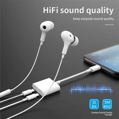 MH-CM36S 60W Type-C Male to Dual Type-C Female Adapter Charging Cable Earphone Connector