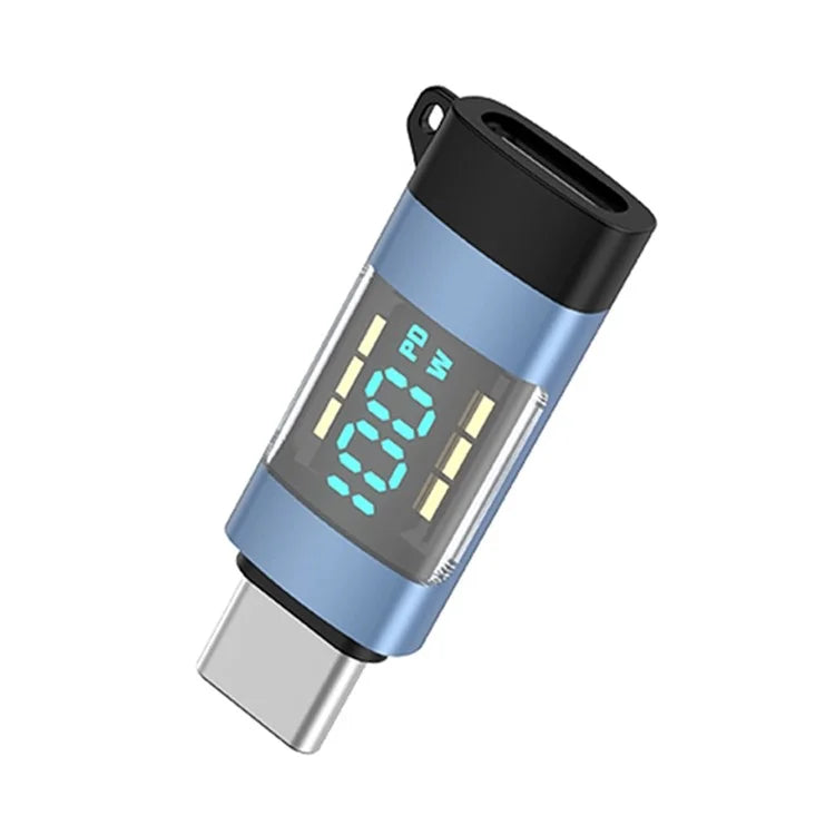 USB 3.1 Type-C to Type-C Male to Female Converter OTG Adapter with Digital Display