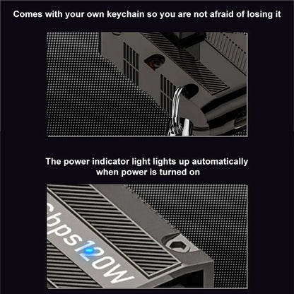 USB 3.1 Gen2 to Type-C Converter 10Gbps Middle Elbow Adapter Support 120W Fast Charging