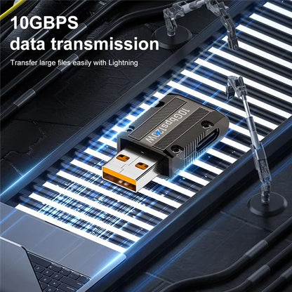 USB 3.1 Gen2 to Type-C Plug and Play Converter 120W 10Gbps Elbow Adapter