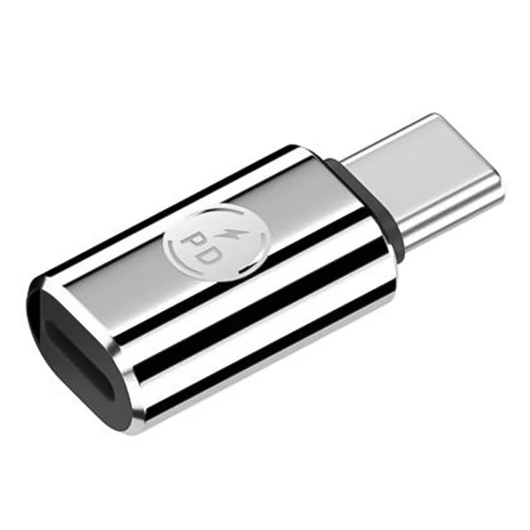 PD 27W Type-C Male to iP iOS Female Fast Data Transmission Adapter for iPhone, iPad, MacBook