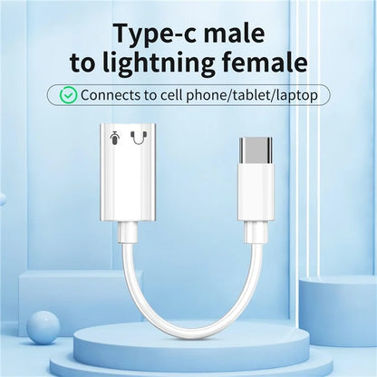 USB-C to iP Headphone Converter for iPhone 15 Series Huawei Samsung Xiaomi LG Type-C Headset Adapter