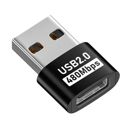 USB 2.0 Male to USB-C Female Adapter 480Mbps Data Transfer OTG Converter