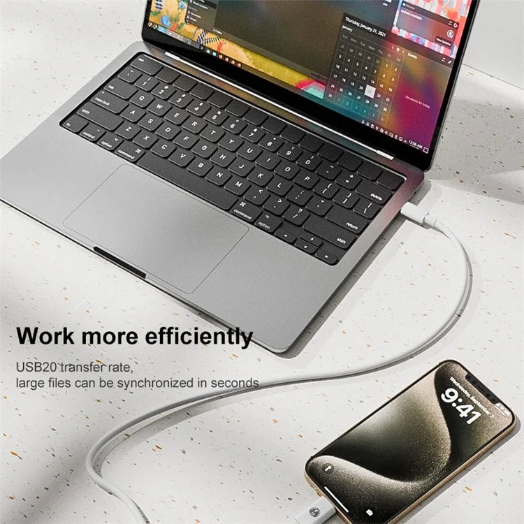 ABS Charging Adapter Type-C Male to iP Female Converter Fast Data Transfer Speed