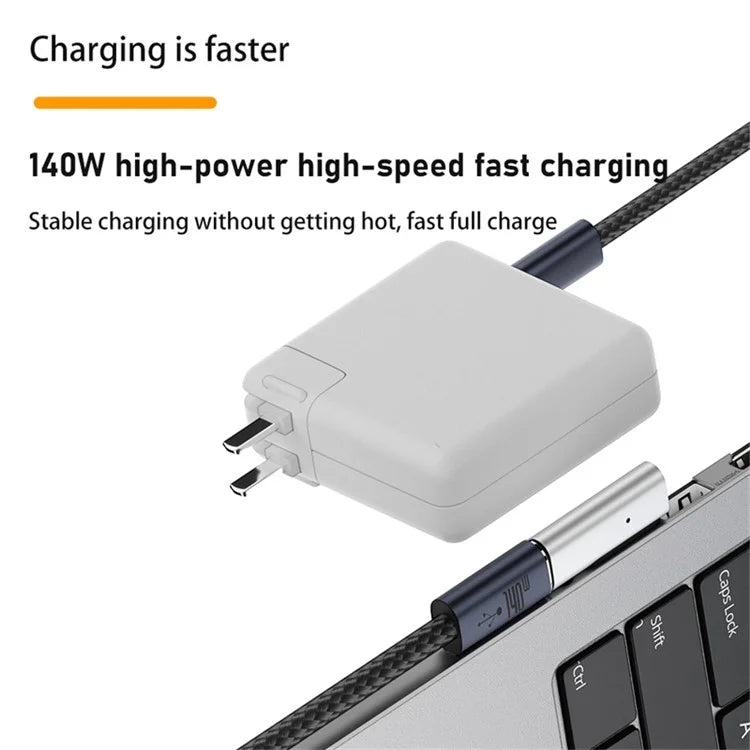Magnetic 3 to Type-C Adapter PD 140W Fast Charging Converter for MacBook