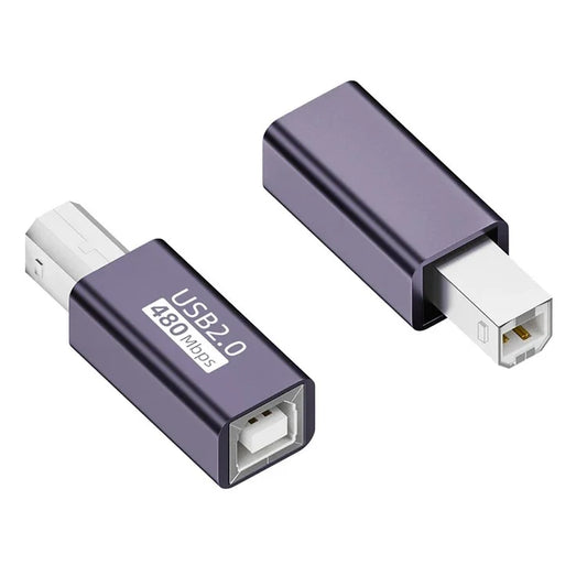 USB-B Female to USB-B Male Converter Adapter, 480Mbps Data Connector Plug for Electric Piano / Printer