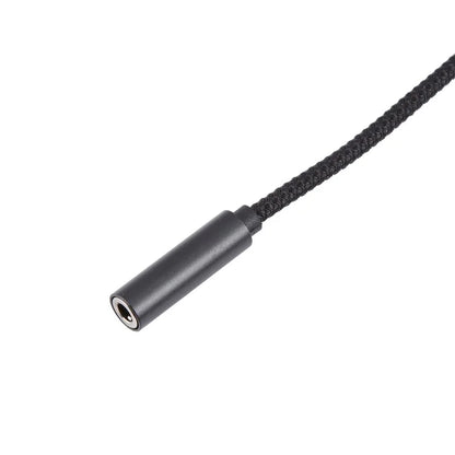 USB Male to 3.5mm Female Audio Adapter Nylon Braided Cord Stereo Sound AUX Adapter