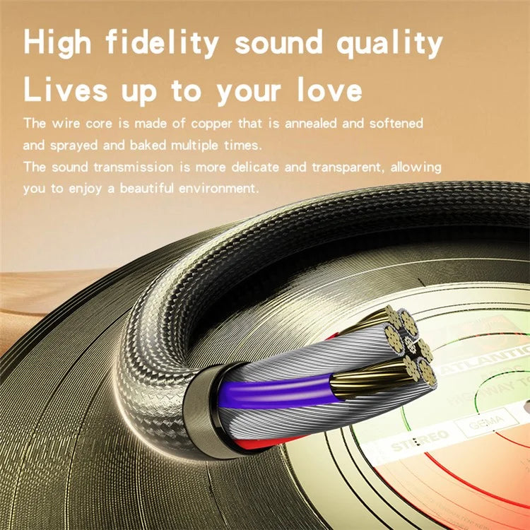 YESIDO YAU43 3.5mm Headphone Audio Cable Extension Cord 1m AUX Male to Male Wire