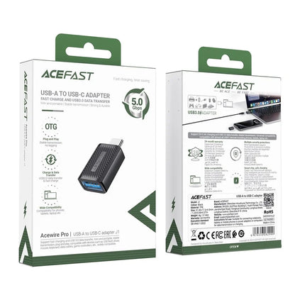 ACEFAST J1 USB-A to USB-C Extension Adapter Data Transfer Fast Charging Adapter