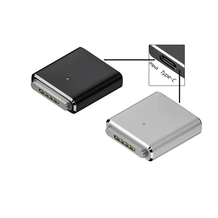 For MacBook PD 100W Compatible with MagSafe 3 to Type C Female Aluminum Alloy Converter