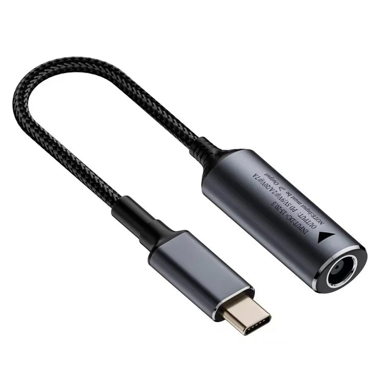 5V / 9V / 20V 7.4x5.0mm DC Female to Type-C Male Adapter Laptop 140W Power Plug Cable Charger