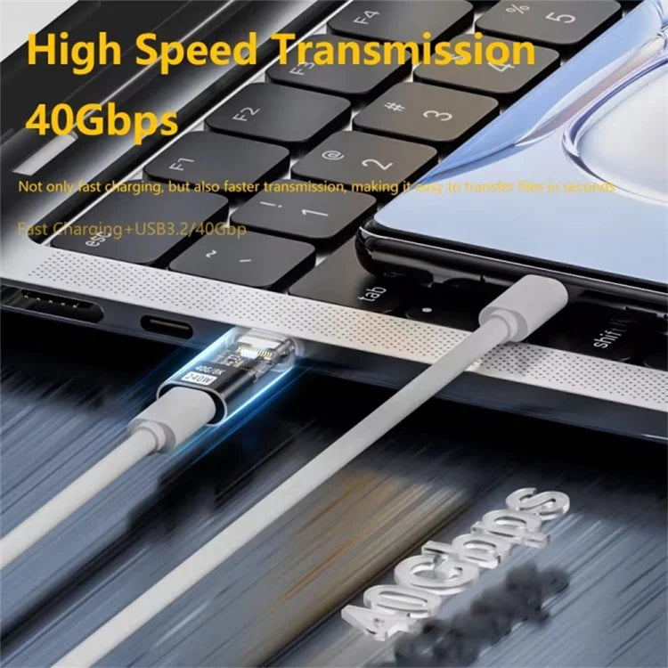 Type-C Male to 8 Pin Female 480Mbps PD 35W Fast Charging Adapter Support Data Transmission
