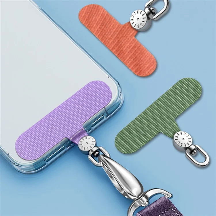 Phone Tether Tab Stainless Steel+Oxford Cloth Rotary Patch for Phone Strap Lanyardish Green