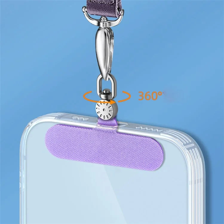 Phone Tether Tab Stainless Steel+Oxford Cloth Rotary Patch for Phone Strap Lanyardish Green
