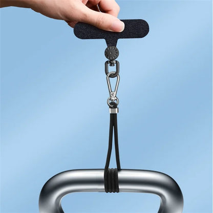 Phone Tether Tab Stainless Steel+Oxford Cloth Rotary Patch for Phone Strap Lanyardish Green