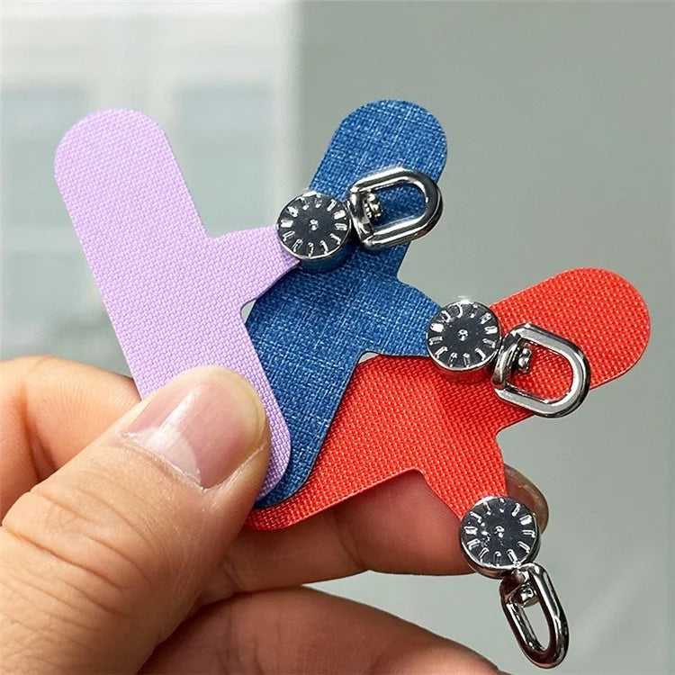 Phone Tether Tab Stainless Steel+Oxford Cloth Rotary Patch for Phone Strap Lanyardish Green