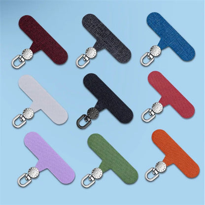 Phone Tether Tab Stainless Steel+Oxford Cloth Rotary Patch for Phone Strap Lanyardish Green