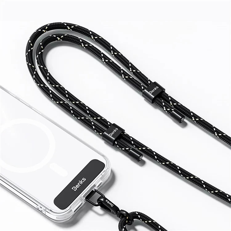 BENKS GS01 Adjustable Phone Lanyard Braided Crossbody Shoulder Strap with Tether Tab