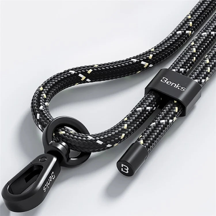BENKS GS01 Adjustable Phone Lanyard Braided Crossbody Shoulder Strap with Tether Tab