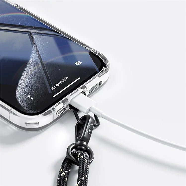 BENKS GS01 Adjustable Phone Lanyard Braided Crossbody Shoulder Strap with Tether Tab