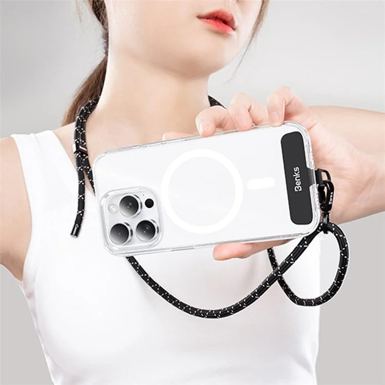 BENKS GS01 Adjustable Phone Lanyard Braided Crossbody Shoulder Strap with Tether Tab