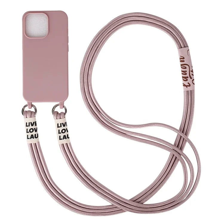 For iPhone 15 Case TPU Phone Cover with 3-Ropes Lanyard